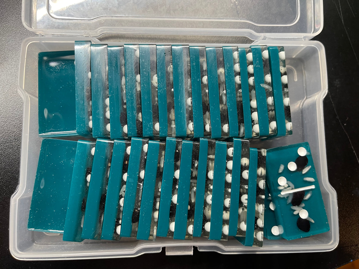 Rice & Beans Resin Double Six Dominoes