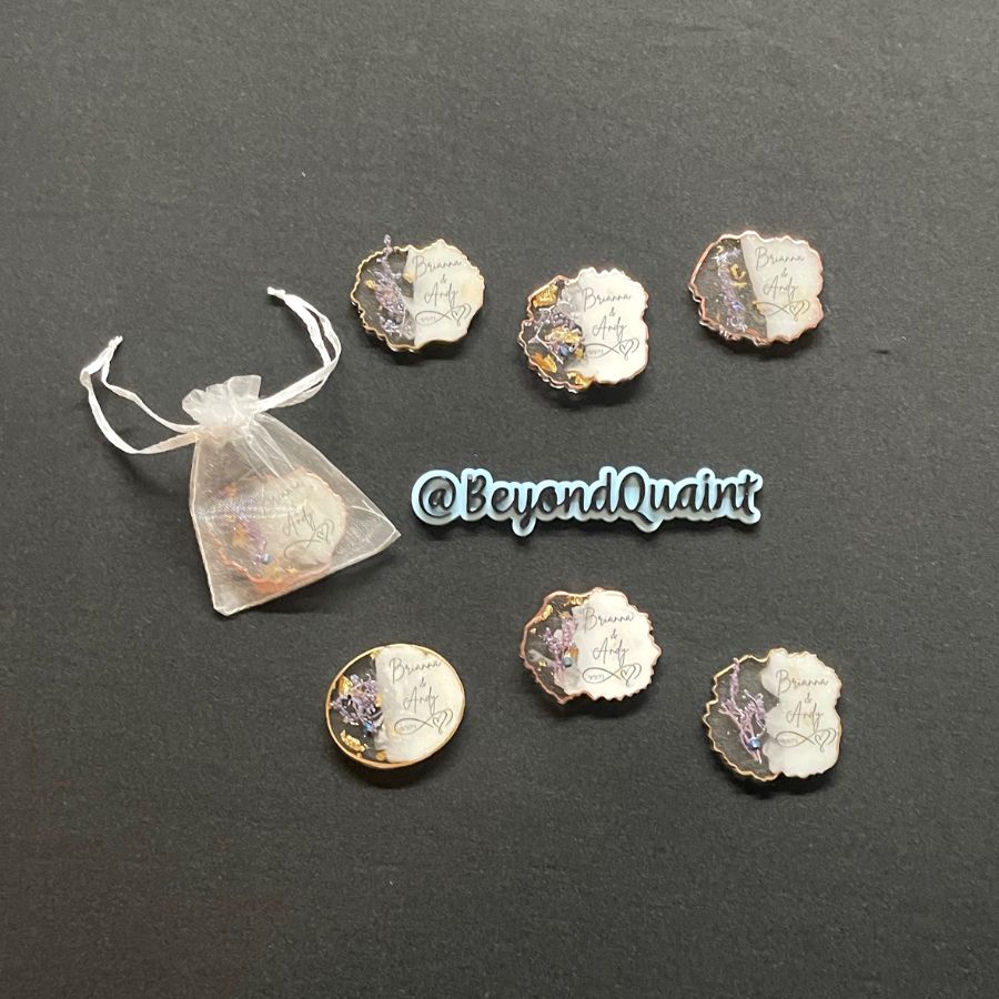 Mini Geode Shaped Resin Magnets (Set of 12)