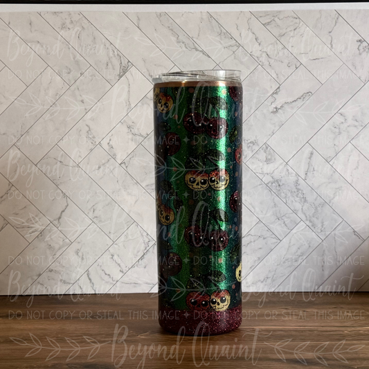 Cherry Geode 20oz Tumbler | Skull Cherries & Glitter