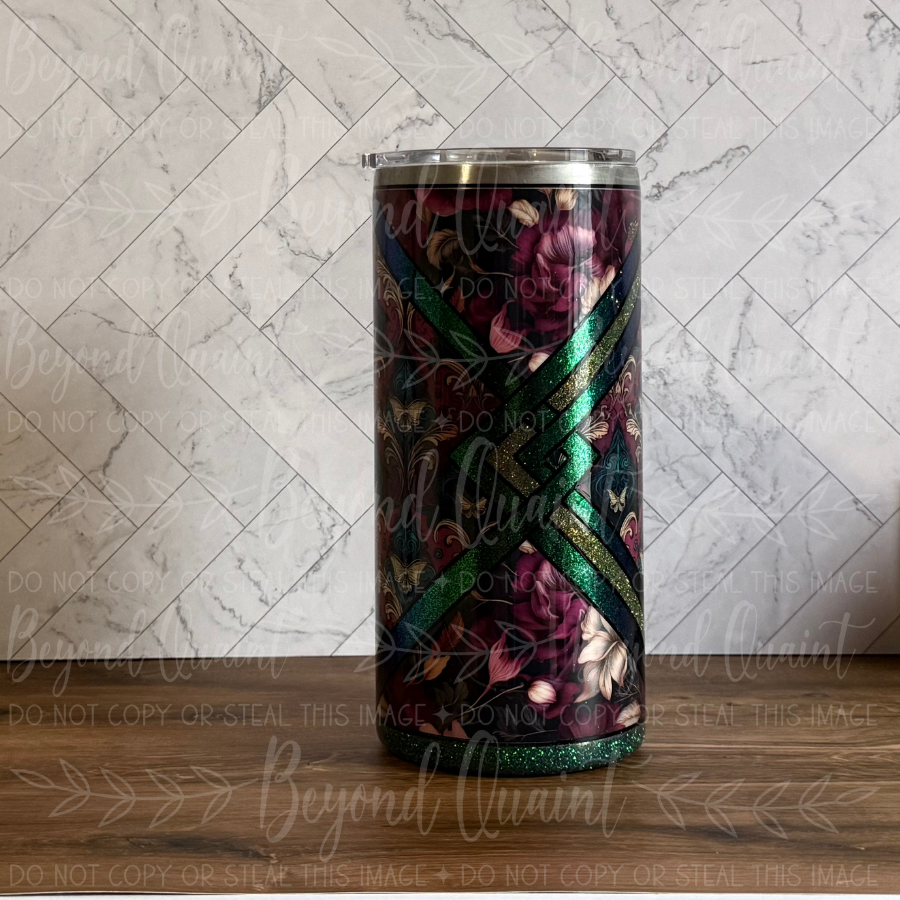 Emerald Florals 20oz Tumbler | Quaint Pink Collection