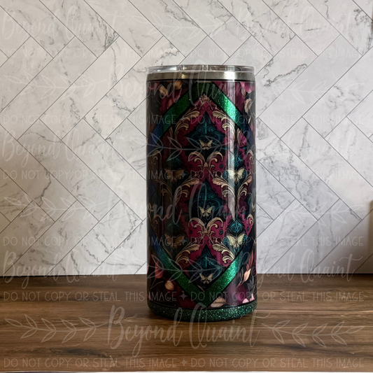 Emerald Florals 20oz Tumbler | Quaint Pink Collection