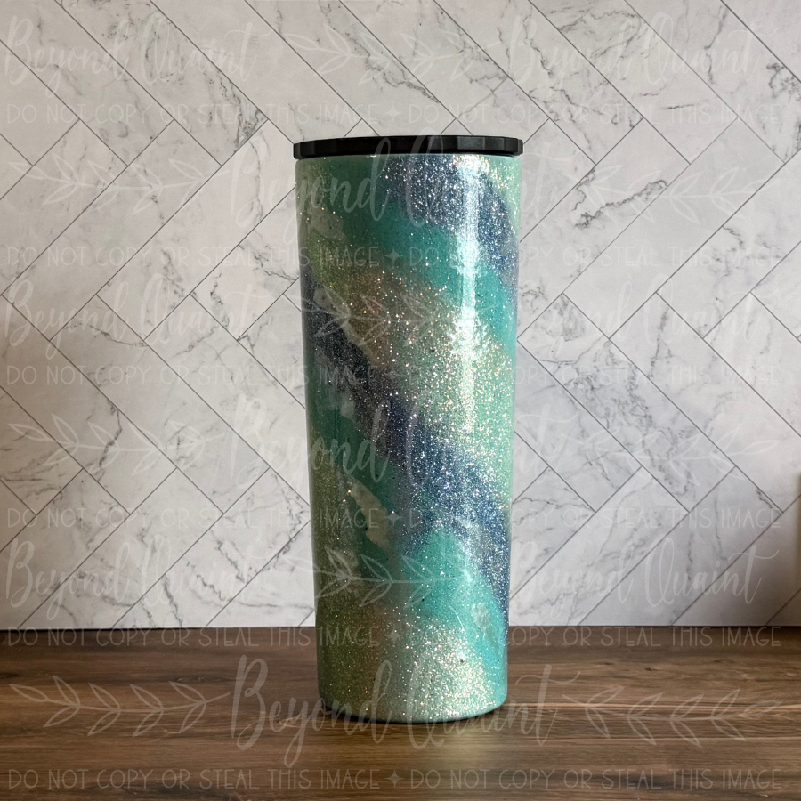 Moon Dreams 32oz Tapered Tumbler | Celestial Glitter Cold Cup