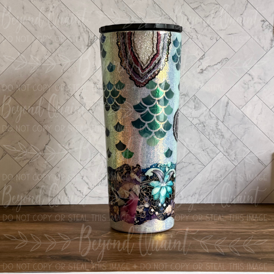 Mermaid Geodes 30oz Tapered Tumbler | Mermaid Collection