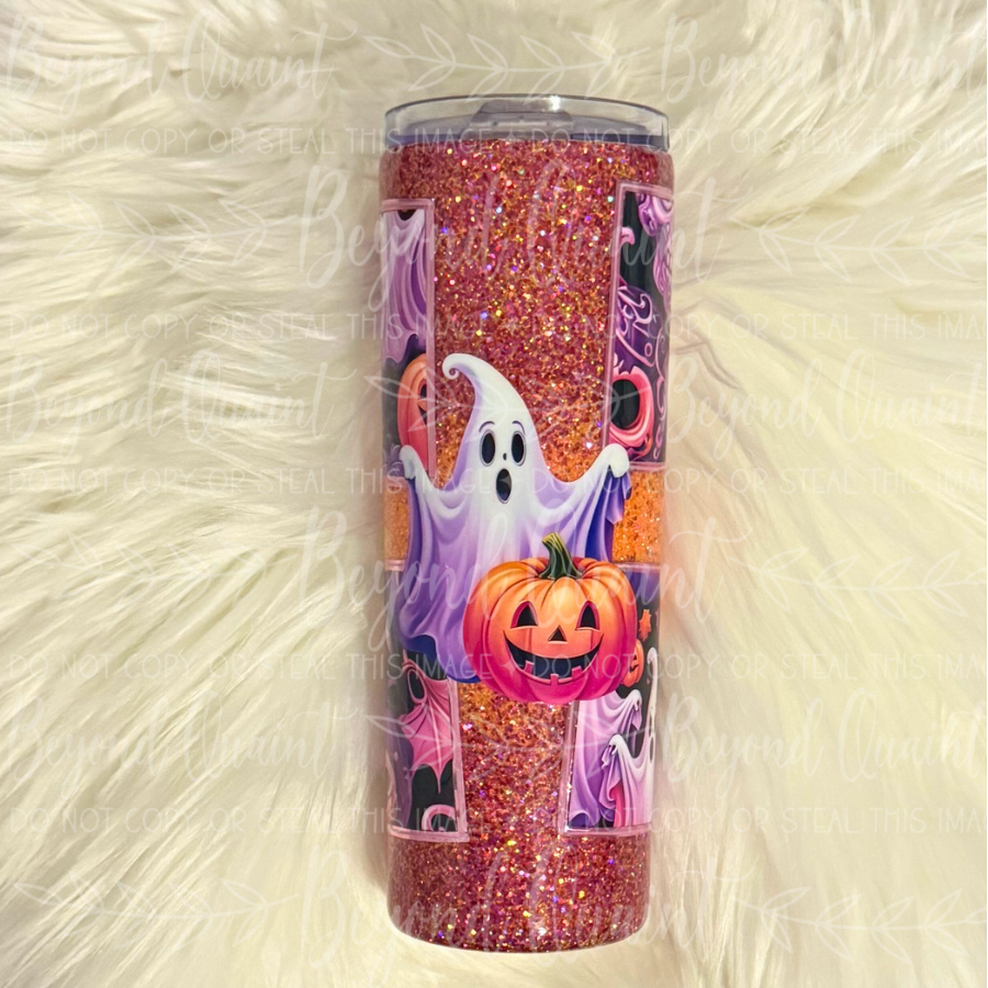 Pumpkin Glow & Ghostly Glam 20oz Stainless Steel Tumbler