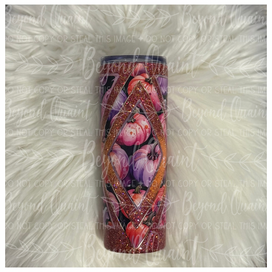 Pumpkin Glow & Ghostly Glam 20oz Stainless Steel Tumbler
