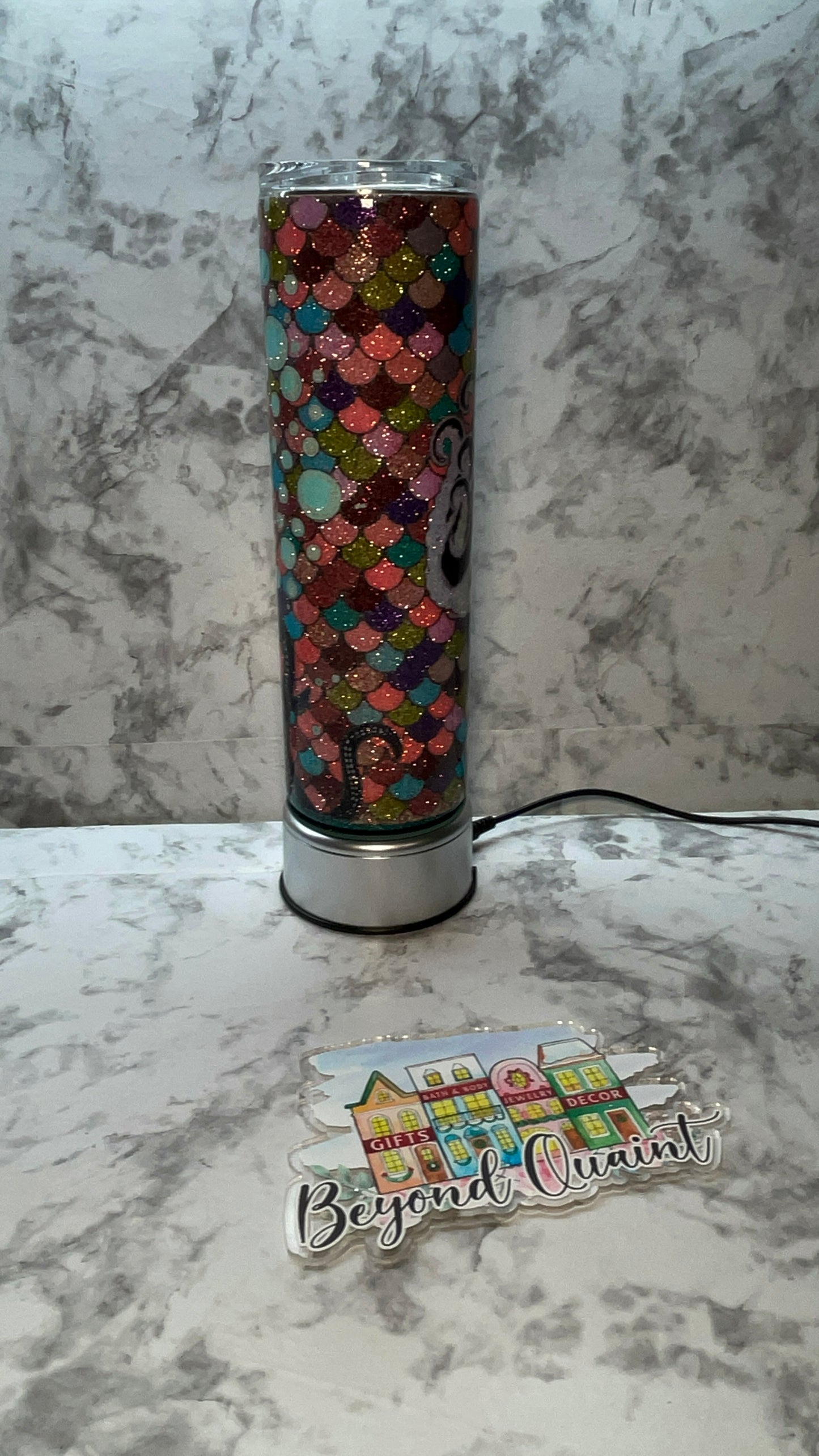 30oz Octopus-Mermaid Scales Under The Sea Glitter Stainless Steel Tumbler
