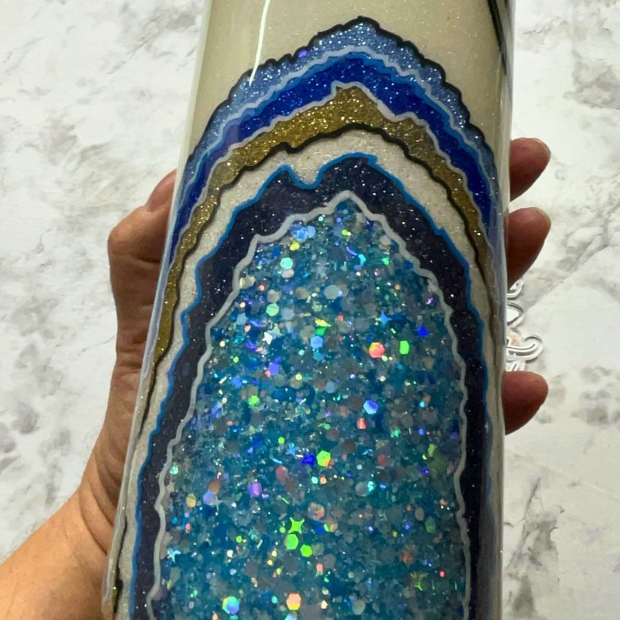 30 oz Custom Geode Stainless Steel Tumbler