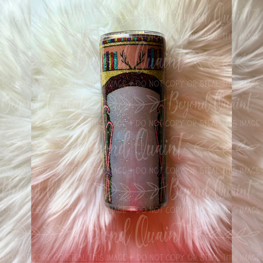 30 oz Christmas Library Stainless Steel Tumbler