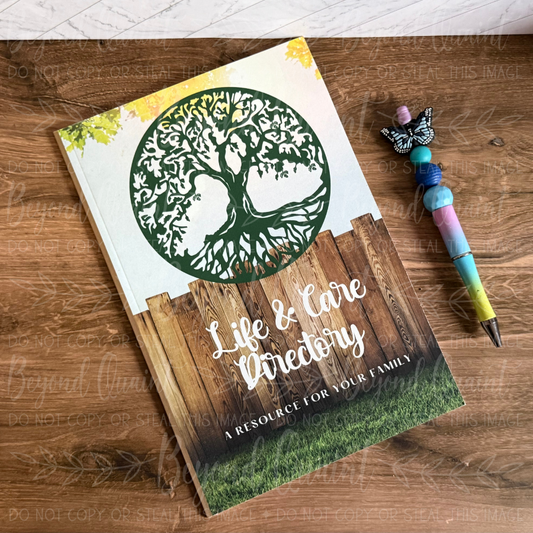 Life & Care Directory | 6” × 9” Family Information & Password Organizer