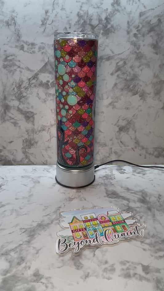 30oz Octopus-Mermaid Scales Under The Sea Glitter Stainless Steel Tumbler